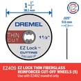 thumbnail image 2 of Disco De Corte Metal 1 1/2 In Ez-Lock 5Pzs 2615E409AC Dremel 2615E409AC, 2 of 5