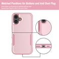 thumbnail image 5 of For Apple iphone 16 Plus Phone Case, Ebizware Heavy Duty Shockproof Case [Military Grade Drop Tested] Dual Layer Full Body Protective Cover for iphone 16 Plus -Rose Gold, 5 of 6