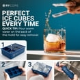 thumbnail image 5 of Large Ice Cube Tray for Whiskey Cocktail - 2" Square Silicone Mold, Dishwasher & Oven Safe Ice Trays -  Blue, 5 of 8