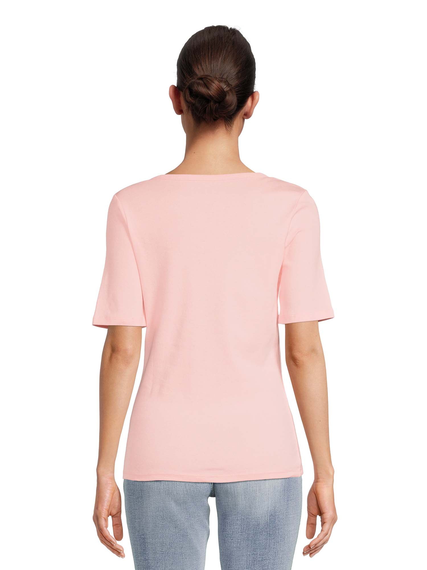 Time And Tru Women's Elbow Sleeve T-Shirt