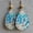 #2, variant on Ethnic Colorful Flower Leaf Pattern Wood Beads Teardrop Statement Earrings