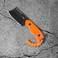 thumbnail image 6 of CRKT Razel Compact Everyday Carry Fixed Blade Knife with Sheath: D2 Steel Veff Flat Top Serrations Blade, Orange G10 Handle, Molded Sheath, 4036ER, 6 of 6