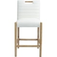 thumbnail image 3 of Meridian Furniture Aimee Cream Vegan Leather Counter Stool, 3 of 9