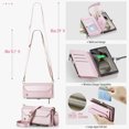 thumbnail image 2 of Compatible with Samsung Galaxy S25 Edge Wallet Case, 10 Card Slots & 1 Zipper Coin Pocket & 1 Cash Slot & 1 Cash Pocket & Lanyard & Crossbody Strap & Kickstand & RFID Blocking Phone Case, Pink, 2 of 9