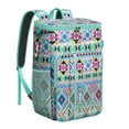thumbnail image 1 of Floral Aesthetic Insulated Cooler Backpack - 20L Soft Cooler Bag, Earthy Style for Picnic, 1 of 2
