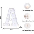 thumbnail image 3 of LED Letter Lights Sign Letters Light Up Letters Sign for Night Light Wedding Birthday Party Battery Powered Christmas Lamp Home Bar, 3 of 8