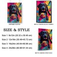 thumbnail image 2 of Labrador Retriever Dog American Football Poster – Funny Labrador Retriever Dog Playing American Football Canvas Wall Art for Sports Lovers, Pet Lovers, Home Decor, 2 of 5