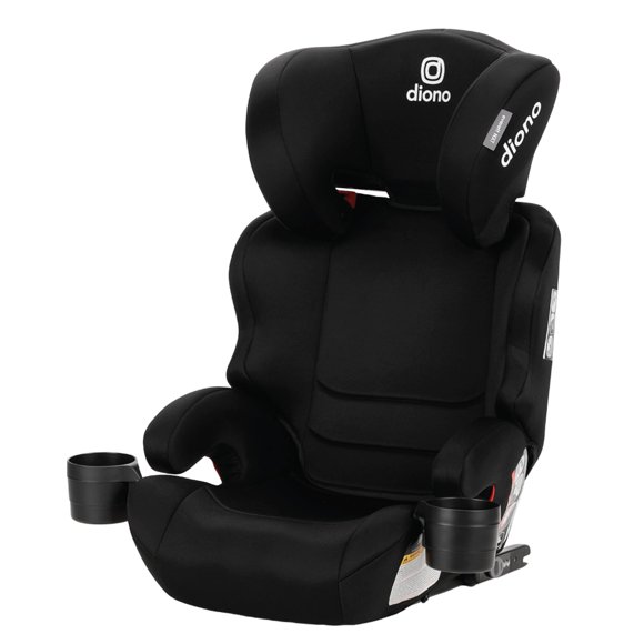 Diono Everett NXT High Back Booster Car Seat with Rigid Latch, Lightweight Slim Fit Design, 8 Years 1 Booster Seat, Black