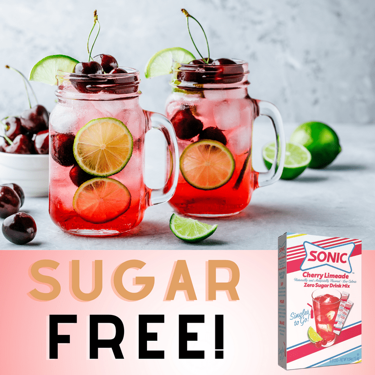 Sonic Cherry Limeade Singles to Go Powdered Drink Mix, 12 Total