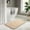 Beige, variant on Summer Savings! InsCrazy Bathroom Rugs Remembrance Foam Flat Floor Mat Bathroom Door Against Slip Carpet Bathroom Absorbent Floor Mat 17" x 24"