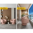 thumbnail image 6 of SEYNAR 360 Degree Swivel Velvet  Accent Chair,Upholstered Round Barrel Glam Armchairs with Wide Upholstered, Vanity Chair for Living Room(Pink), 6 of 6