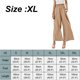 thumbnail image 2 of Pantalones palazzo informales de pierna ancha para mujer Pantalones de salón con fruncido de talle alto con bolsillos S-XXXL (caqui) Zhivalor BST3001552-4, 2 of 5