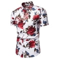 thumbnail image 2 of Nueva camisa floral de verano para hombre, estilo hawaiano, estampado 3D, solapa con botón, camisas de manga corta, ropa informal vintage Y2k, 2 of 5