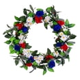 thumbnail image 1 of Vickerman 22" Red White Blue Floral Wreath, 1 of 4