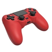 Wireless Controller for P4, Gaming Controller Compatible with P4/Slim/Pro/PC Support Dual Motors & 6-Axis Motion Control - Red