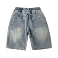 thumbnail image 4 of MuXiKeJi Clothes Toddler Shorts for Boys 2t Cartoon Printed Elastic Waistband Denim Shorts Soft Basic Soccer Shorts Boys Summer Clothes, 4 of 6