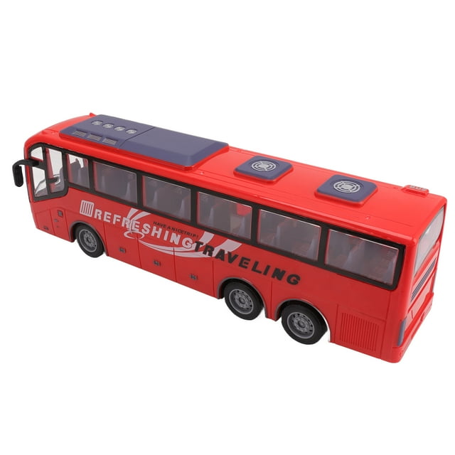 Autobus Radiocommandé 1/30, Modèle d'Autobus Télécommandé Électrique Sans Fil Simulation Grand Autobus RC Jouet Camion RC Autobus Télécommandé avec Télécommande Cadeau pour Enfants, Garçons, Filles