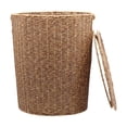 thumbnail image 2 of Bote de basura tejido con tapa, bote de basura, cesto de basura multiusos, contenedor de basura, bote de basura para granja, hotel, estudio, oficina,, 2 of 9