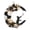 B, variant on Tkrady Moon Door Wreath, White and Black Rose Wreath, Black Cat Wreath for Front Door Door Decorations-B