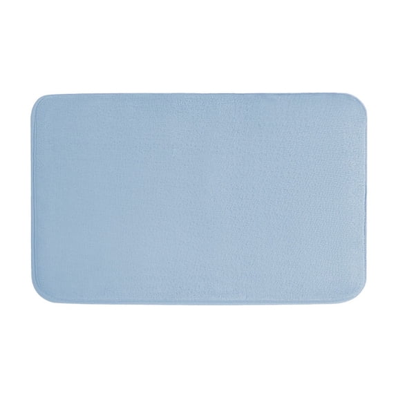 Thick Foam Bath Mat, Super Soft Absorbent Bathroom Rug 24x16, Non-Slip Shower Mat, Quick-Dry Machine Washable Floor Carpet for Tub & Shower