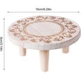 thumbnail image 5 of Mini tabouret en bois - Support rond décoratif pour pot de fleurs - pour intérieur ou extérieur - Décoration rustique de jardin (petit), 5 of 5