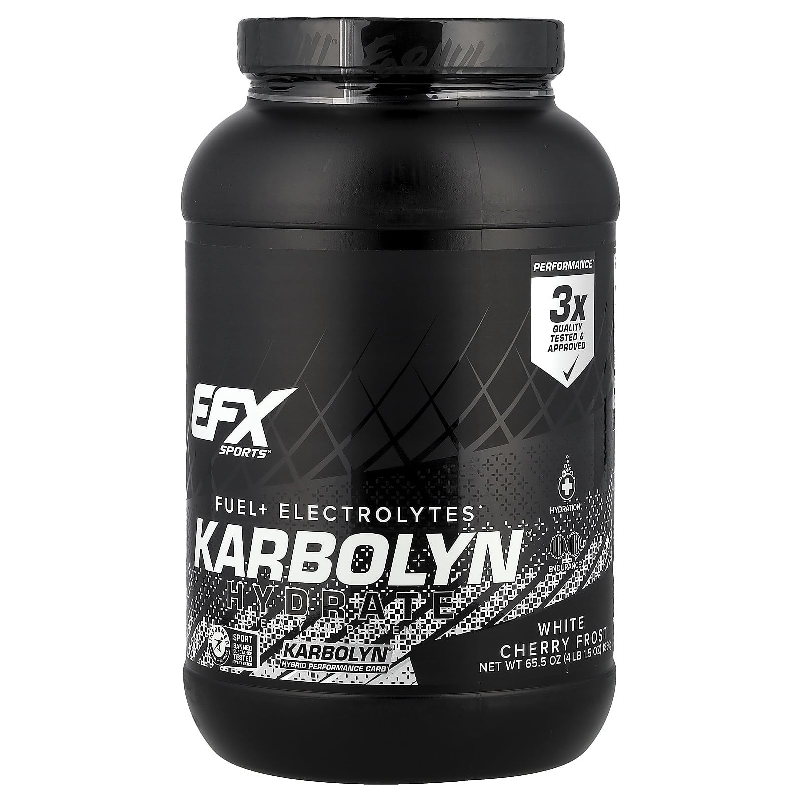 EFX Sports Karbolyn® Hydrate, White Cherry Frost, 4 lb 1.5 oz (1,856 g)