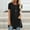Black womens tops, variant on Pimelu Summer Tops for Women Tops for Women Casual Tops for Women Breathable Comfy Plus Size Summer Shirts Ladies Girls Solid Round Neck Short Sleeve Tunic Blouses