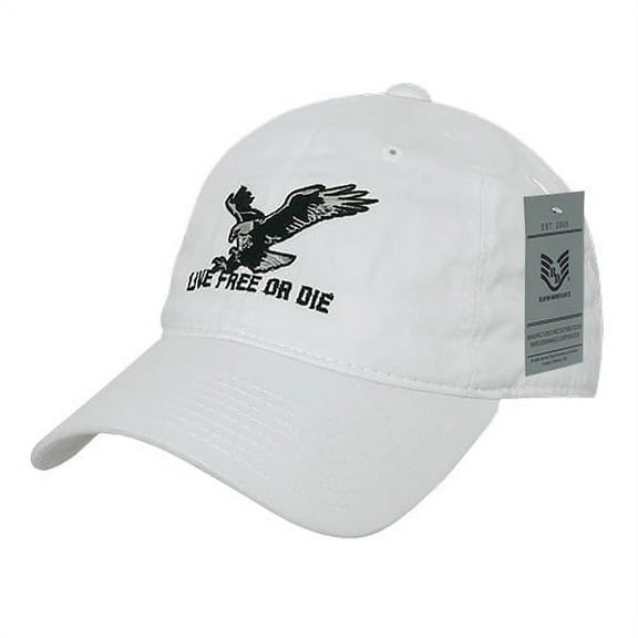 Rapid Dominance A03 - Polo Style USA Caps-Live Free or Die Wht