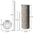 thumbnail image 5 of 20oz Gray Christmas Icon Pattern Skinny Tumblers Stainless Steel Tumbler with Lid and Straw,Vacuum Insulated Double Wall Travel Tumbler Cups with Cleaning Brush for Coffee,Tea, 5 of 6