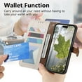 thumbnail image 6 of Leather For iPhone 17 Pro Case Leaf buckle zipper wallet  3-card  Flip Wallet Leather Case With Card Holder Magnetic Closure  Phone Cases Cover,White,For iPhone 17 Pro, 6 of 7