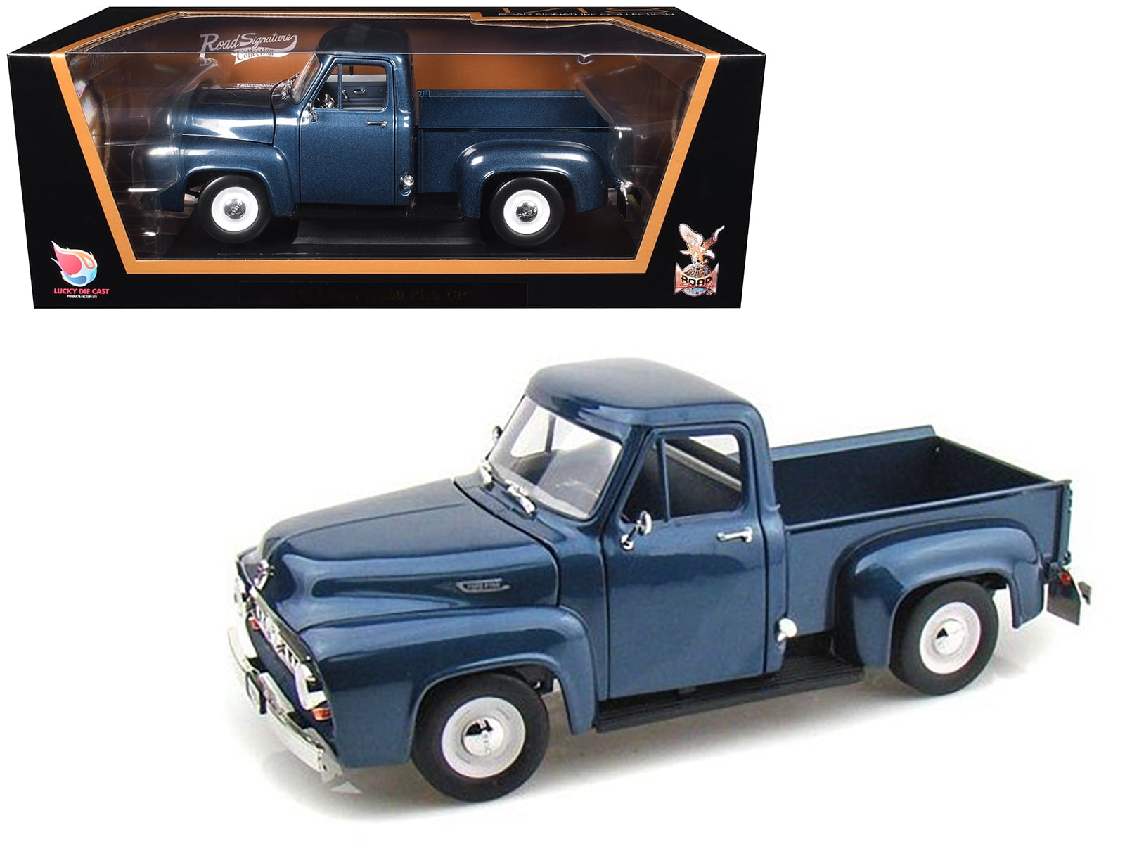1953 Ford F-100 Pickup Dark Blue 1/18 Diecast Model Car by Road