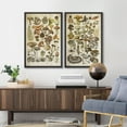 thumbnail image 4 of IDEA4WALL Framed Canvas Print Wall Art Set Mushroom Botanical Fine Art Fungus Molds Yeast Toadstools Pattern Art Farmhouse/Country Wall Decor for Living Room, Bedroom, Office - 16"x24"x2 Black, 4 of 5