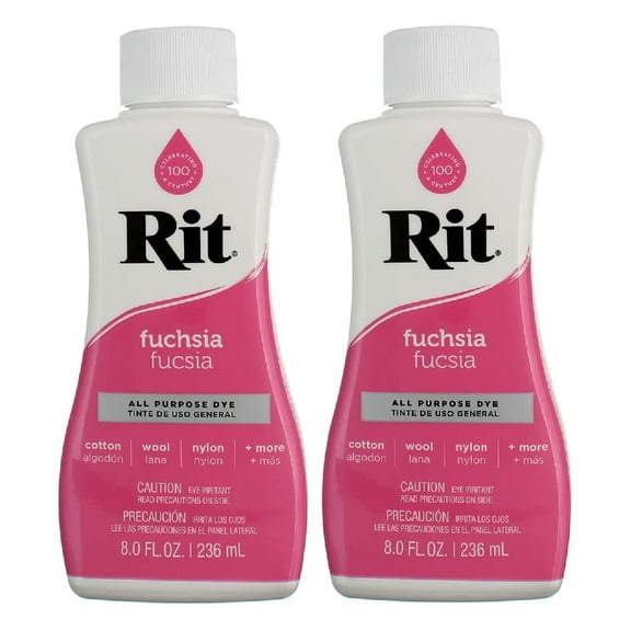 Rit All Purpose Liquid Dye 8 oz Fuchsia, 2 Pack