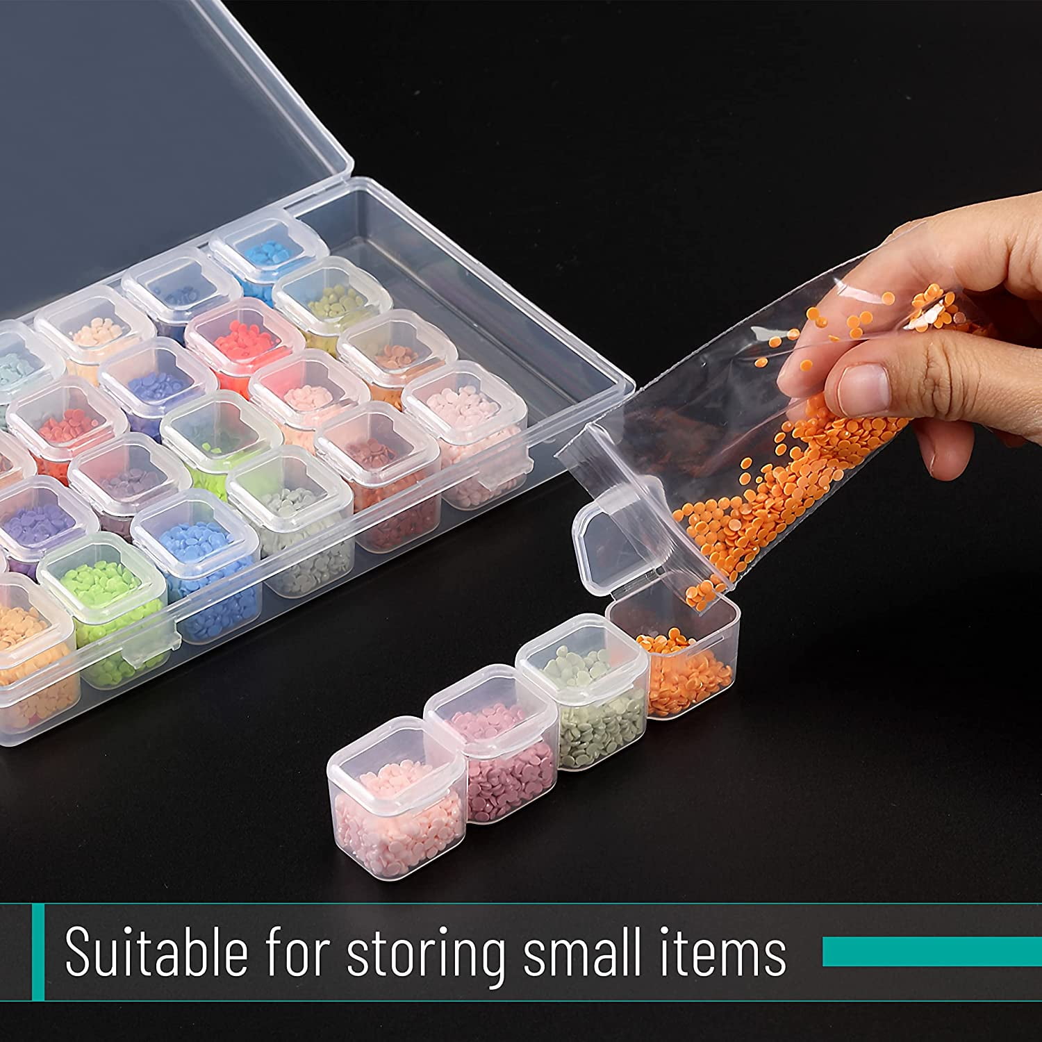 28 Diamond Painting Storage Boxes Bead Organizer Tray Art Beads Embroidery  Case