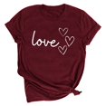 thumbnail image 2 of LSLJS T-shirt Imprimé Amour pour Femmes, Col Rond, Manches Courtes, Cadeaux pour Femmes, 2 of 4