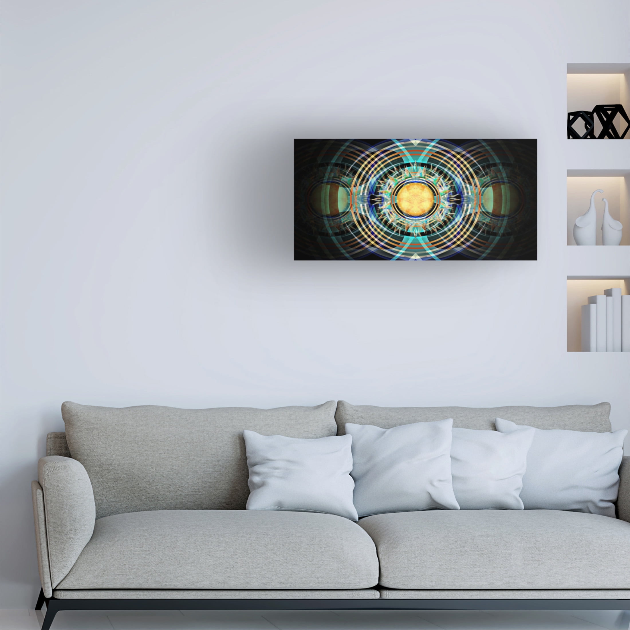Canvas Wall Art - David Manlove 'Speed Boat Alternate 3' Wall Art for Living Room, Bedroom, or Office Décor by Trademark Fine Art - 19 x 10 Inches