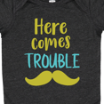 thumbnail image 4 of Inktastic Here Comes Trouble, Mustache, Moustache Boys or Girls Baby Bodysuit, 4 of 5
