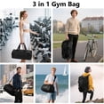 thumbnail image 5 of Behome 40L Gym Bag for Men Women, Large-Capacity Travel Duffle Bag with Shoe & Wet Compartments, 3 in 1 Carry on Weekender Overnight Bag for Workout and Travel, 5 of 7