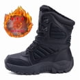 thumbnail image 2 of Men's Windproof Winter Snow Boots - Warm Plush Lined, Durable TPR Sole Hiking Shoes with Non-Slip Traction Cleats for Outdoor Adventures, 2 of 9