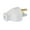 White, variant on B&P Lamp® Gray Industrial Style Lamp or Appliance Attachment Plug