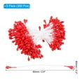thumbnail image 2 of Uxcell 5mm Double Heads Flower Stamen, Artificial Flower Pistil Matt for DIY Christmas Decor, Red 300 Pcs, 2 of 5