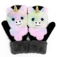 thumbnail image 1 of Mittens Peludos Dibujos Animados Gato De Unicornio Alpaca Guantes Forrados Forrados De Invierno Guantes De Esquí Termales Regalos De Navidad Para Niños Mujeres Advancent HA046317-02, 1 of 6