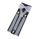 thumbnail image 1 of Tirantes para hombre, conjunto de pajarita, tirantes ajustables en forma de Y con Clips, banda elástica, pantalones, tirantes para fiesta de vestido gris, 1 of 9