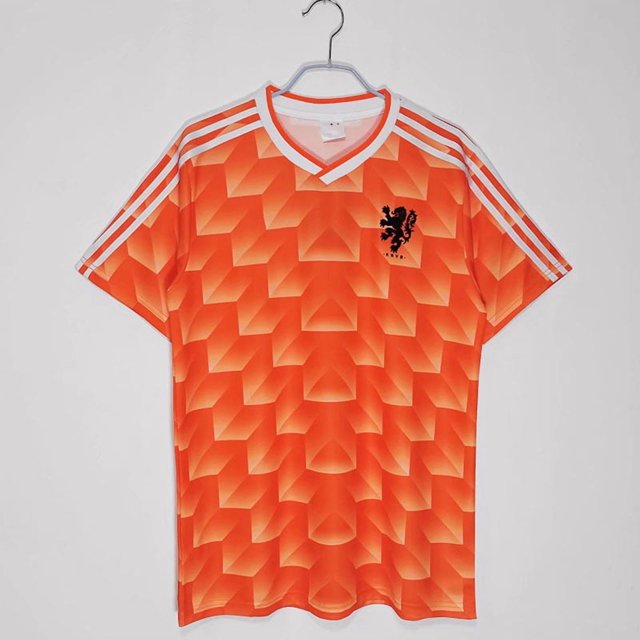 Uniforme d'Entraînement des Pays-Bas 1988 Collection Classique Commémorative Football Été Manches Courtes-L