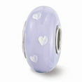 thumbnail image 3 of FB Jewels Ster.Silver Reflections Blue Hand Painted Penguins Fenton Glass Bead, 3 of 3