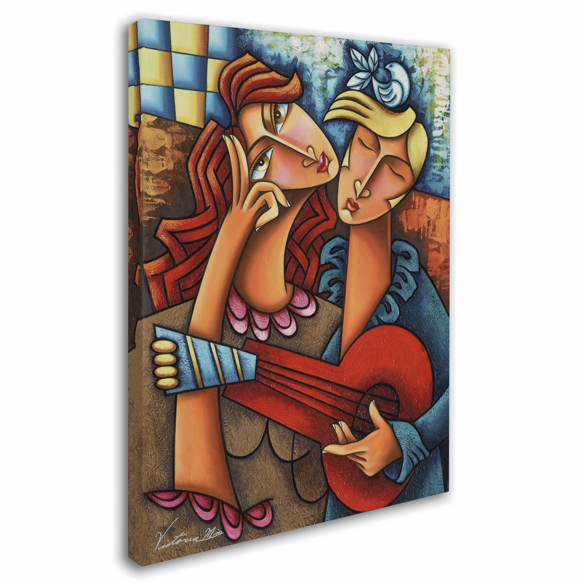 Trademark Fine Art 'Red Guitar' Canvas Art by Victoria Mio