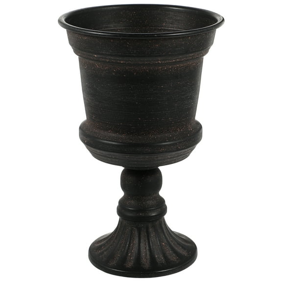 Black Tall Urn Planter Terrarium Flowerpot Home Decoration 20.00X12.50X12.50CM