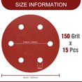 thumbnail image 3 of Awutzut 9 Inch 6 Hole Sanding Discs 150 Grit Hook and Loop for Drywall Sander 15PCS, 3 of 7