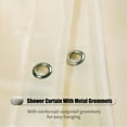 thumbnail image 3 of Cortina de ducha sólida Cortinas de baño de 6 x 6 pies con 12 ojales de metal y ganchos Cortinas de baño impermeables de PEVA para duchas de bañera yeacher  estándar, 3 of 6