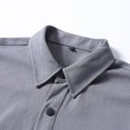 thumbnail image 6 of Men's 100% Cotton Oversized Button Down Shacket, Long Sleeve Work Shirt Jacket with Dual Chest Pockets, Casual Loose Fit Shirts for Men M‑4XL, 6 of 8